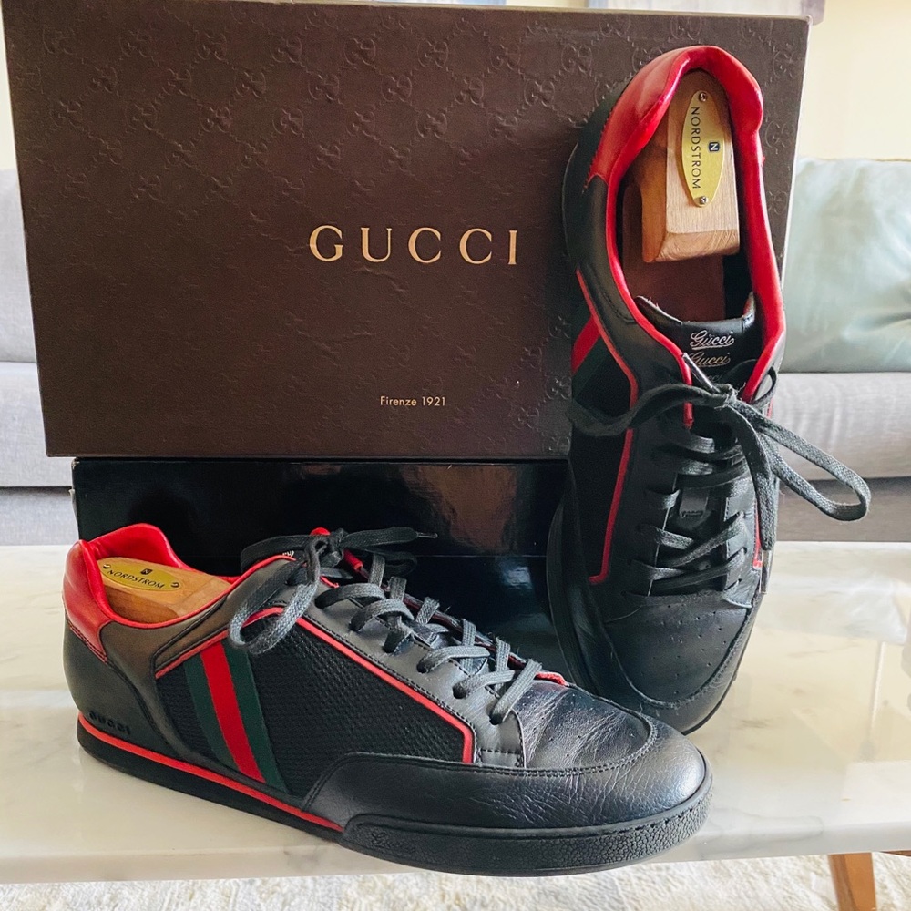 Men’s Gucci Black SIGNATURE Sneaker Sz.10